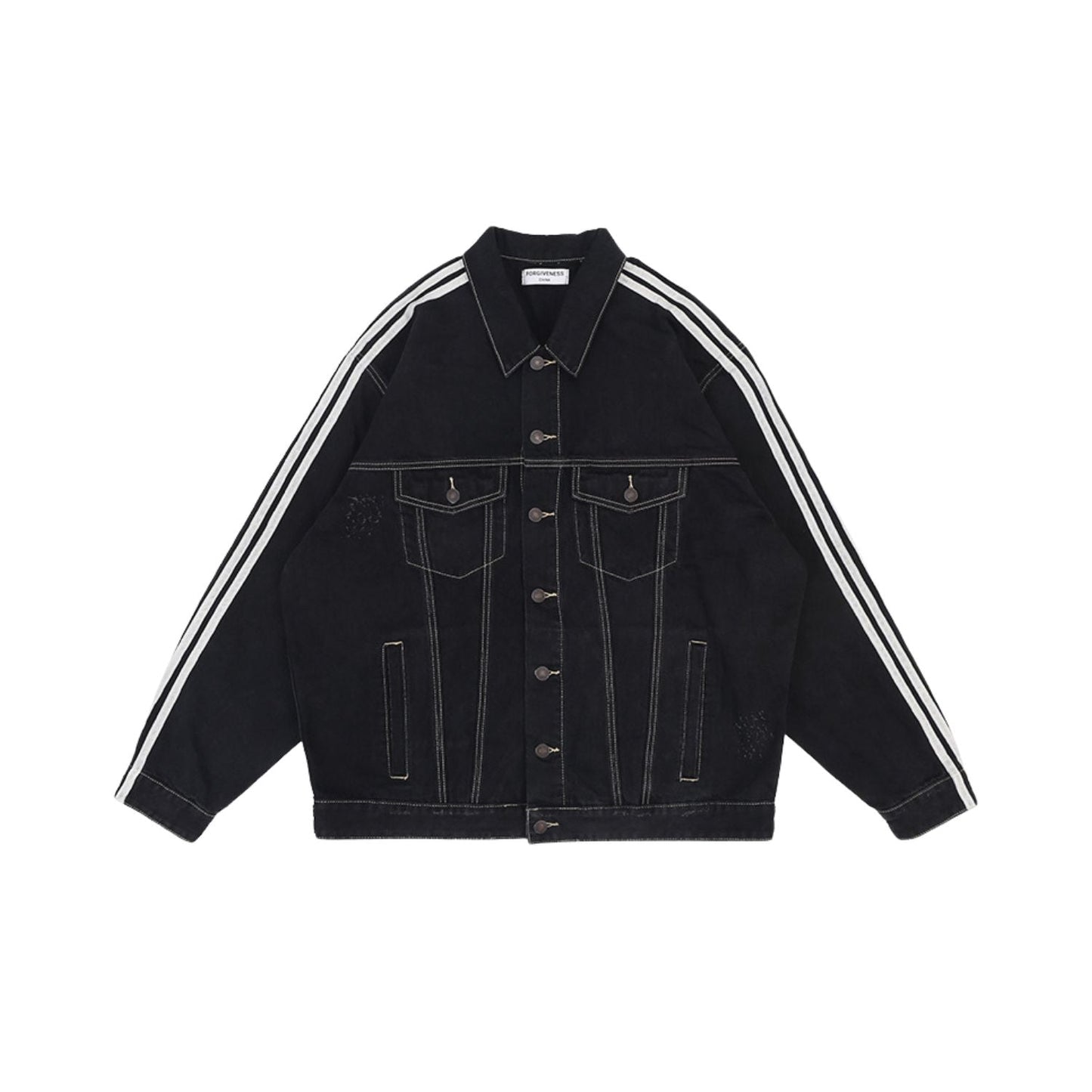 Veste Utilitaire en Denim Noir – New Tide