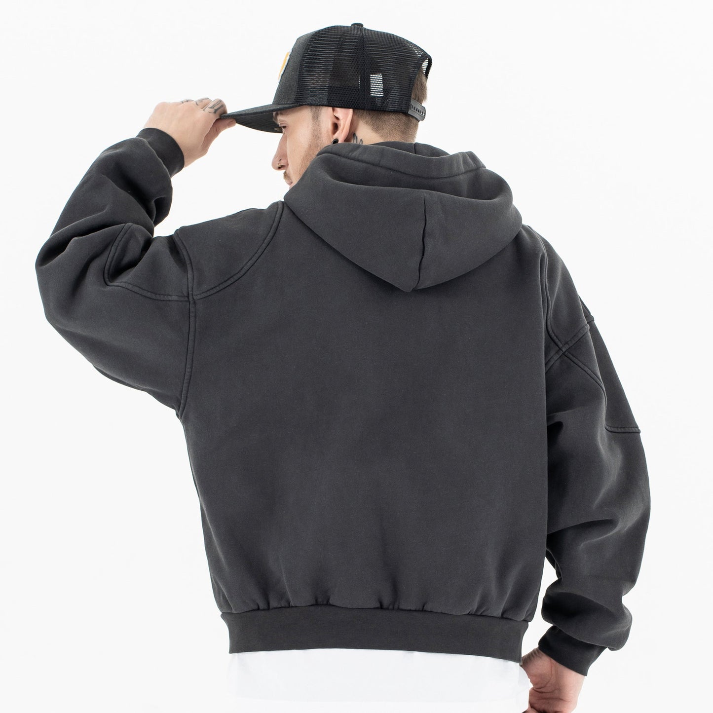Veste à Capuche Bomber Zippée Homme