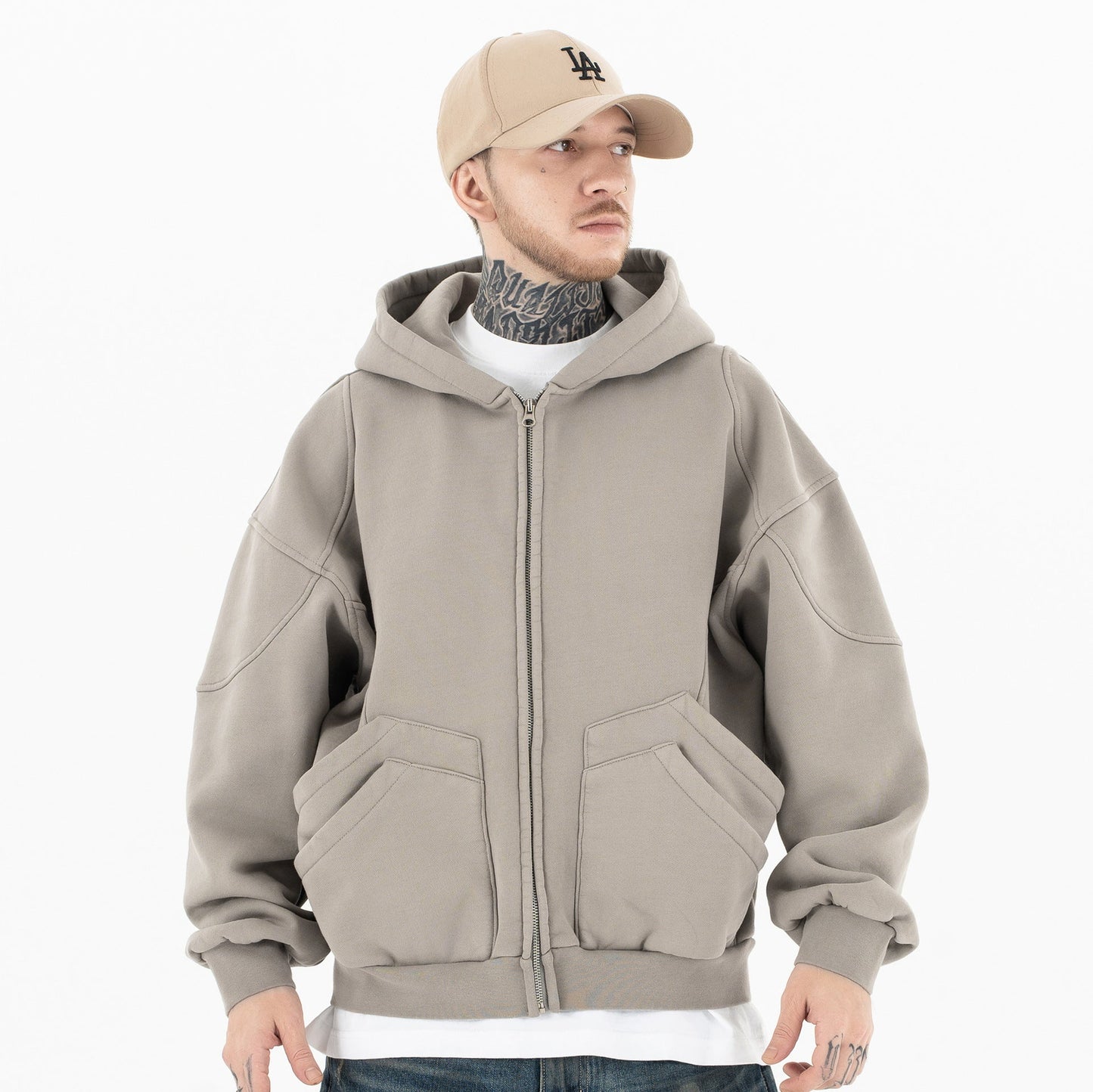 Veste à Capuche Bomber Zippée Homme