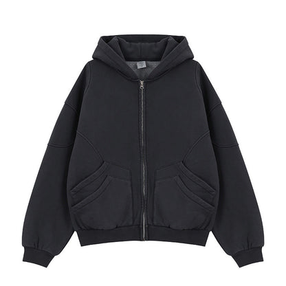 Veste à Capuche Bomber Zippée Homme