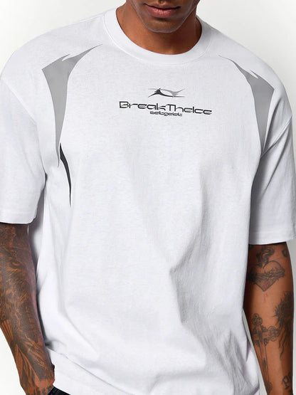 T-shirt Graphique Blanc – T-shirt Streetwear Imprimé 3D