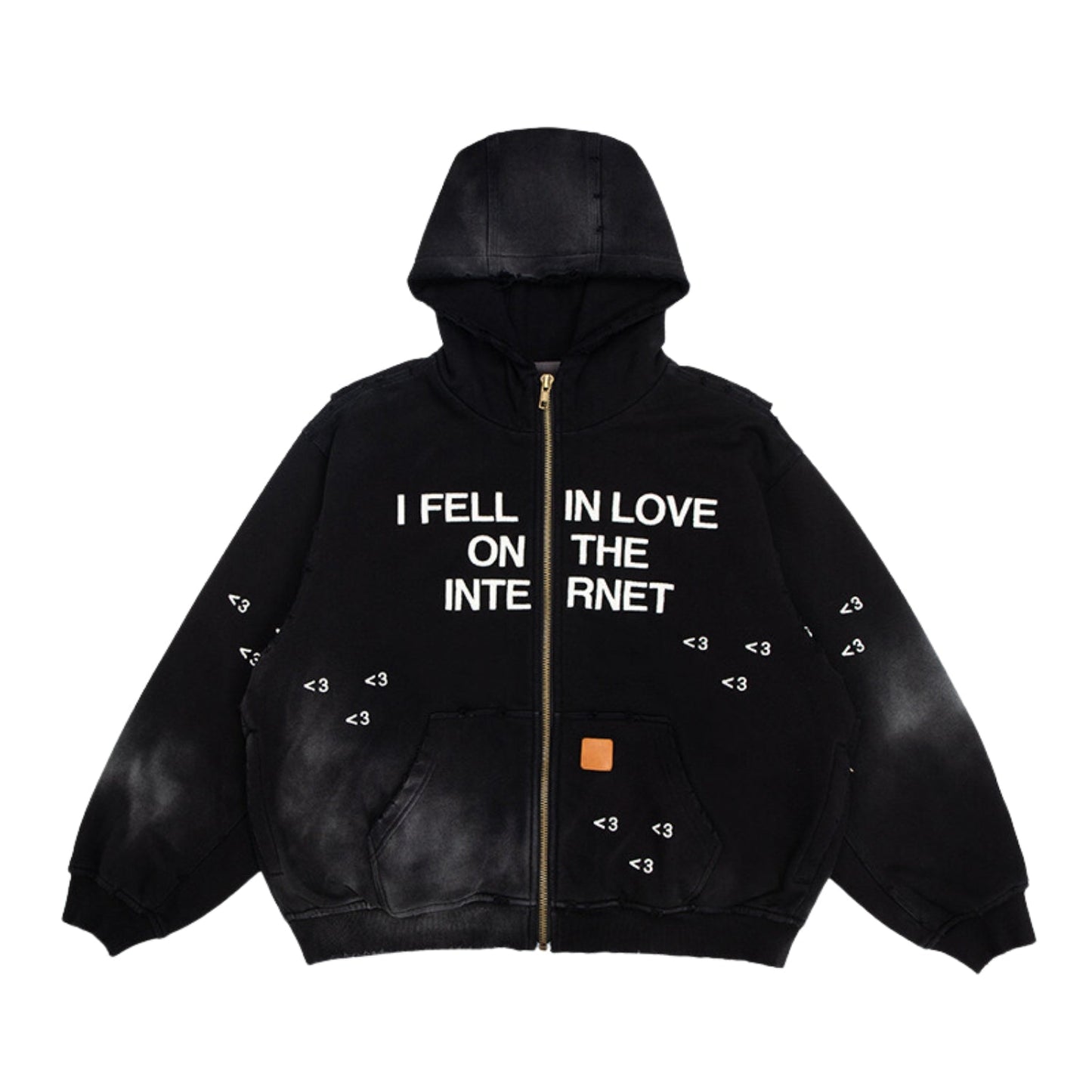 Sweat à Capuche Streetwear Zippé Noir