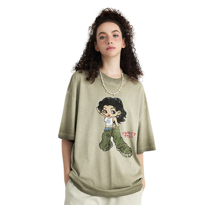 T-shirt Betty Boop Vert Kaki