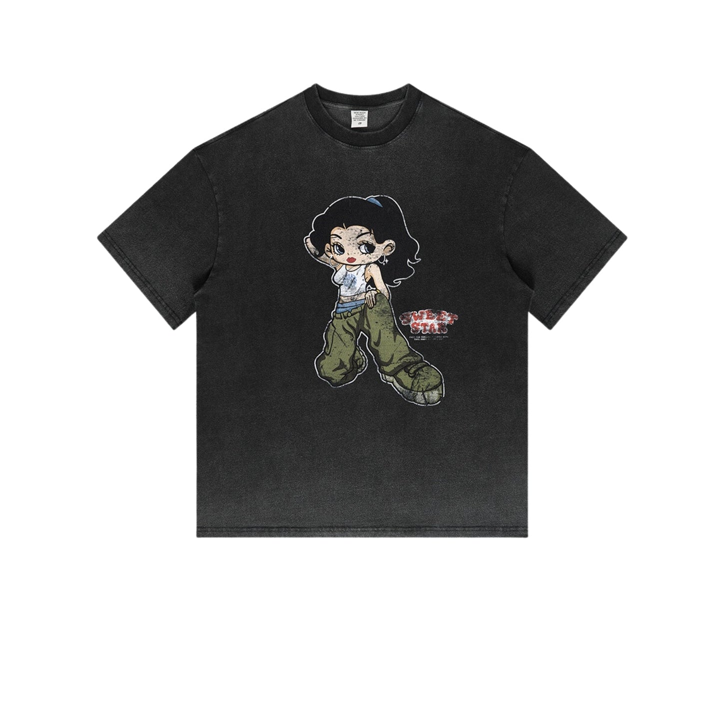 T-shirt Betty Boop Vert Kaki